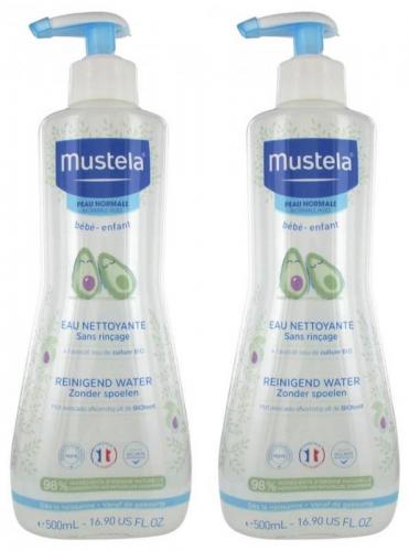 Lot de 2 Eau nettoyante Mustela 500ml